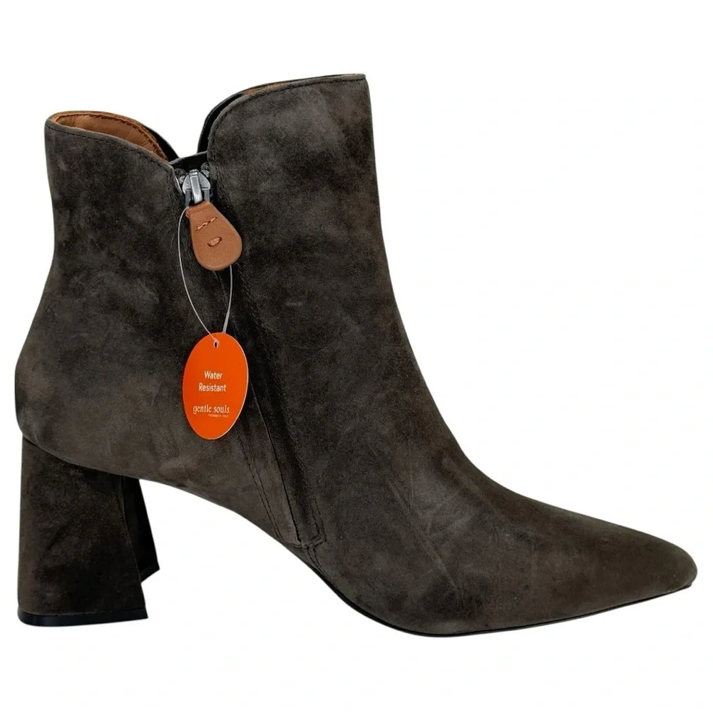 Gentle Souls Danbury Dark Olive Suede Womens Ankle Boots Size 11M - Picture 5 of 11